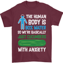 We're Basically Cucumbers With Anxiety Mens T-Shirt Cotton Gildan Maroon