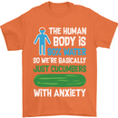 We're Basically Cucumbers With Anxiety Mens T-Shirt Cotton Gildan Orange