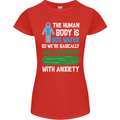 We're Basically Cucumbers With Anxiety Womens Petite Cut T-Shirt Red