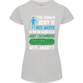 We're Basically Cucumbers With Anxiety Womens Petite Cut T-Shirt Sports Grey