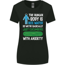 We're Basically Cucumbers With Anxiety Womens Wider Cut T-Shirt Black