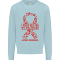 Wear Red For My Girlfriend Stroke Awareness Kids Sweatshirt Jumper Light Blue