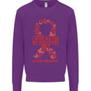 Wear Red For My Girlfriend Stroke Awareness Kids Sweatshirt Jumper Purple