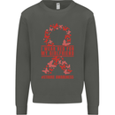 Wear Red For My Girlfriend Stroke Awareness Kids Sweatshirt Jumper Storm Grey