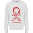 Wear Red For My Girlfriend Stroke Awareness Kids Sweatshirt Jumper White