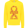 Wear Red For My Girlfriend Stroke Awareness Kids Sweatshirt Jumper Yellow