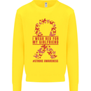 Wear Red For My Girlfriend Stroke Awareness Kids Sweatshirt Jumper Yellow