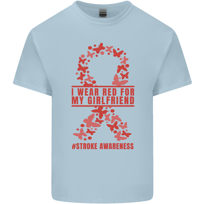 Wear Red For My Girlfriend Stroke Awareness Kids T-Shirt Childrens Light Blue