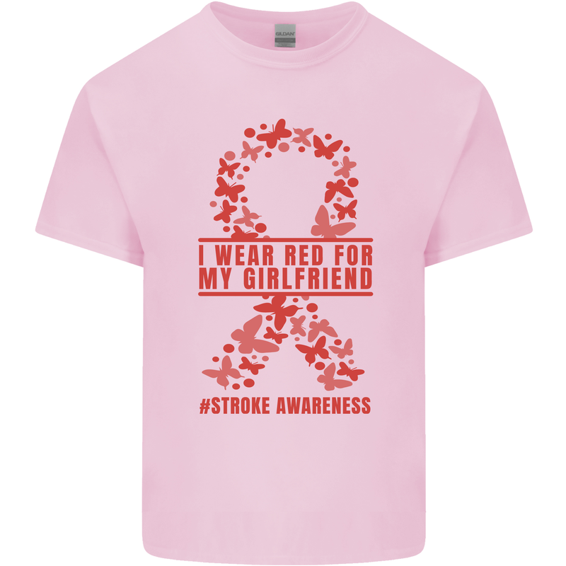 Wear Red For My Girlfriend Stroke Awareness Kids T-Shirt Childrens Light Pink