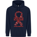 Wear Red For My Girlfriend Stroke Awareness Mens 80% Cotton Hoodie Navy Blue