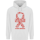 Wear Red For My Girlfriend Stroke Awareness Mens 80% Cotton Hoodie White