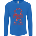 Wear Red For My Girlfriend Stroke Awareness Mens Long Sleeve T-Shirt Royal Blue