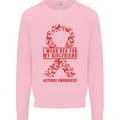 Wear Red For My Girlfriend Stroke Awareness Mens Sweatshirt Jumper Light Pink
