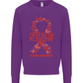 Wear Red For My Girlfriend Stroke Awareness Mens Sweatshirt Jumper Purple