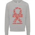 Wear Red For My Girlfriend Stroke Awareness Mens Sweatshirt Jumper Sports Grey