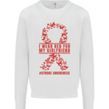 Wear Red For My Girlfriend Stroke Awareness Mens Sweatshirt Jumper White