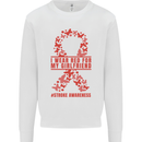 Wear Red For My Girlfriend Stroke Awareness Mens Sweatshirt Jumper White