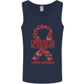 Wear Red For My Girlfriend Stroke Awareness Mens Vest Tank Top Navy Blue