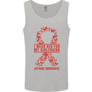 Wear Red For My Girlfriend Stroke Awareness Mens Vest Tank Top Sports Grey