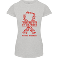Wear Red For My Girlfriend Stroke Awareness Womens Petite Cut T-Shirt Sports Grey