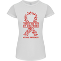 Wear Red For My Girlfriend Stroke Awareness Womens Petite Cut T-Shirt White