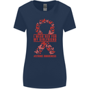 Wear Red For My Girlfriend Stroke Awareness Womens Wider Cut T-Shirt Navy Blue