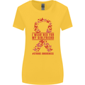 Wear Red For My Girlfriend Stroke Awareness Womens Wider Cut T-Shirt Yellow