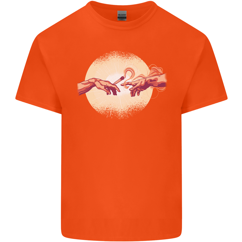 Weed Creation Funny Cannabis Drug Culture Kids T-Shirt Childrens Orange