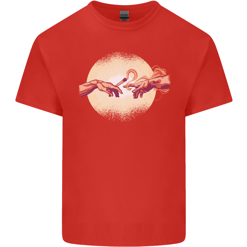 Weed Creation Funny Cannabis Drug Culture Kids T-Shirt Childrens Red