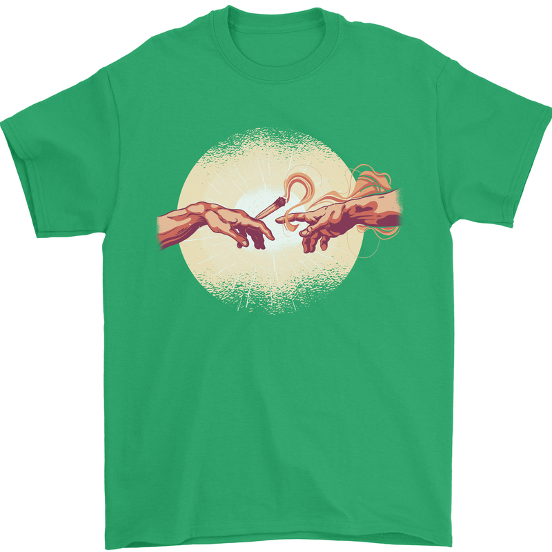 Weed Creation Funny Cannabis Drug Culture Mens T-Shirt 100% Cotton Irish Green