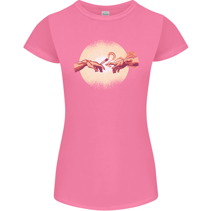 Weed Creation Funny Cannabis Drug Culture Womens Petite Cut T-Shirt Azalea