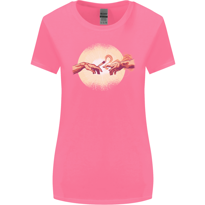 Weed Creation Funny Cannabis Drug Culture Womens Wider Cut T-Shirt Azalea