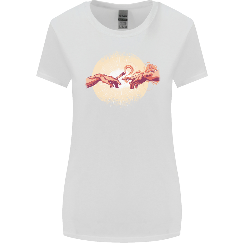 Weed Creation Funny Cannabis Drug Culture Womens Wider Cut T-Shirt White