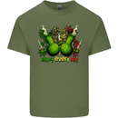 Weed Enjoy Every Day Cannabis Drugs Bong Mens Cotton T-Shirt Tee Top Military Green