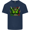 Weed Enjoy Every Day Cannabis Drugs Bong Mens Cotton T-Shirt Tee Top Navy Blue