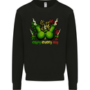 Weed Enjoy Every Day Cannabis Drugs Bong Mens Sweatshirt Jumper Black