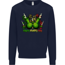 Weed Enjoy Every Day Cannabis Drugs Bong Mens Sweatshirt Jumper Navy Blue