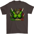 Weed Enjoy Every Day Cannabis Drugs Bong Mens T-Shirt Cotton Gildan Dark Chocolate