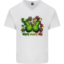 Weed Enjoy Every Day Cannabis Drugs Bong Mens V-Neck Cotton T-Shirt White
