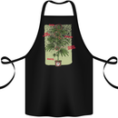 Weed Plant Cannabis Bud Drugs Marijuana Cotton Apron 100% Organic Black