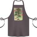 Weed Plant Cannabis Bud Drugs Marijuana Cotton Apron 100% Organic Dark Grey