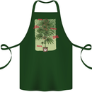 Weed Plant Cannabis Bud Drugs Marijuana Cotton Apron 100% Organic Forest Green