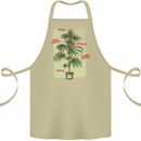 Weed Plant Cannabis Bud Drugs Marijuana Cotton Apron 100% Organic Khaki