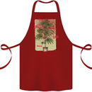 Weed Plant Cannabis Bud Drugs Marijuana Cotton Apron 100% Organic Maroon