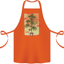 Weed Plant Cannabis Bud Drugs Marijuana Cotton Apron 100% Organic Orange