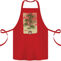 Weed Plant Cannabis Bud Drugs Marijuana Cotton Apron 100% Organic Red
