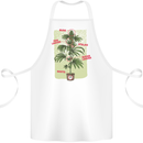 Weed Plant Cannabis Bud Drugs Marijuana Cotton Apron 100% Organic White