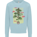 Weed Plant Cannabis Bud Drugs Marijuana Kids Sweatshirt Jumper Light Blue