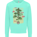 Weed Plant Cannabis Bud Drugs Marijuana Kids Sweatshirt Jumper Peppermint