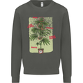 Weed Plant Cannabis Bud Drugs Marijuana Kids Sweatshirt Jumper Storm Grey